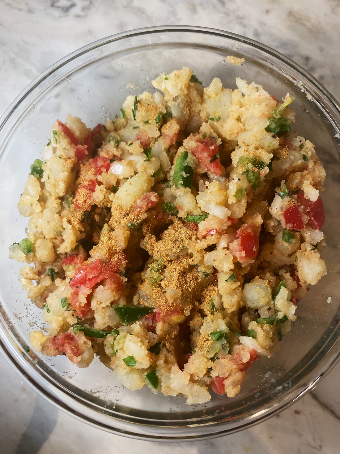 Aloo Tikki Chaat Toast