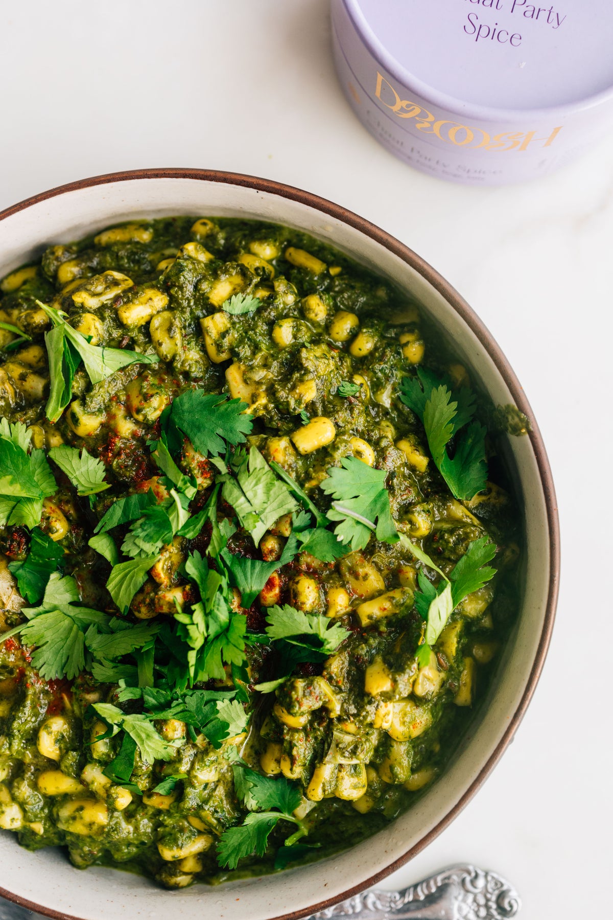 Creamy Chaat Spinach & Corn – Droosh
