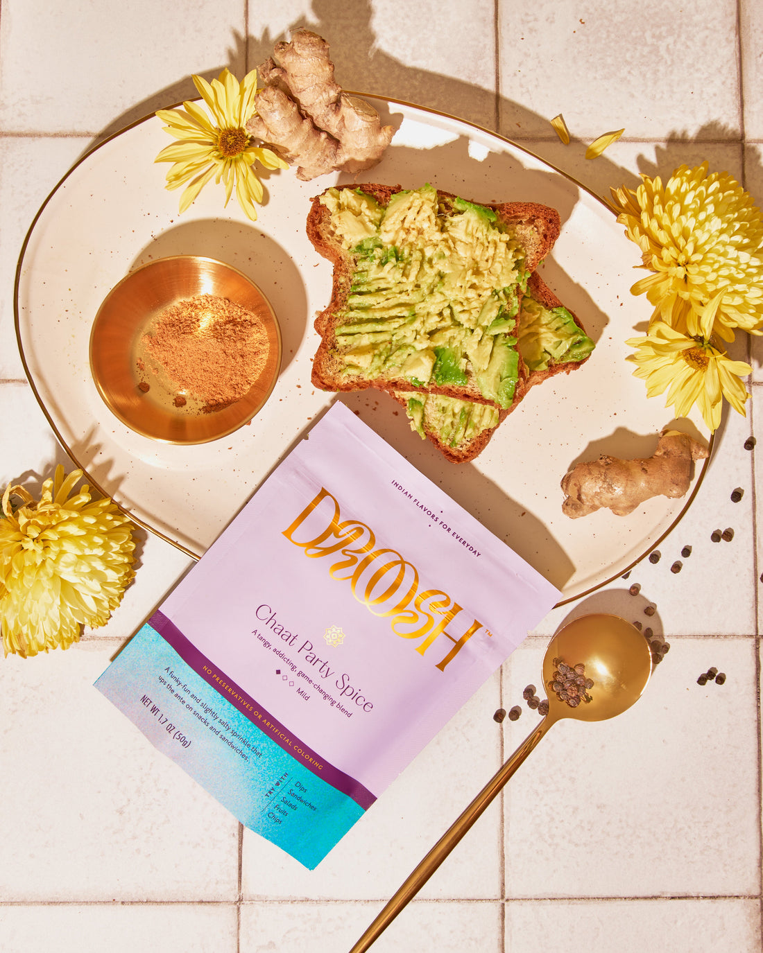 Chaat Party Avocado Toast